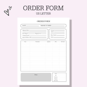 Order Form Printable