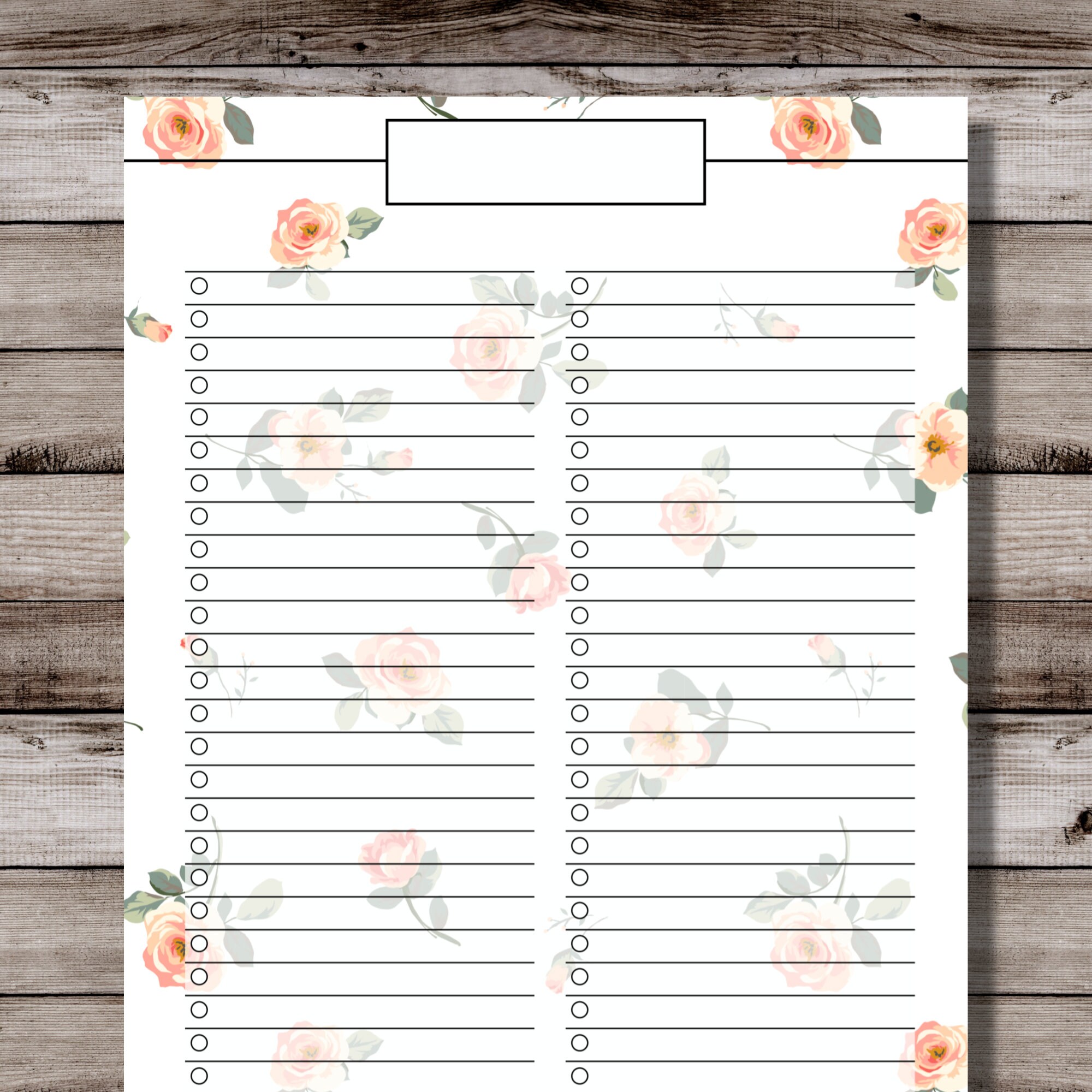 Floral to Do List Printable - Etsy