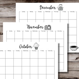 Calendar Printable - Etsy