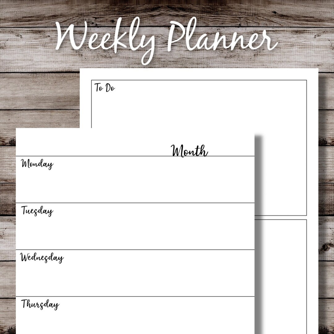 Weekly Planner Printable - Etsy