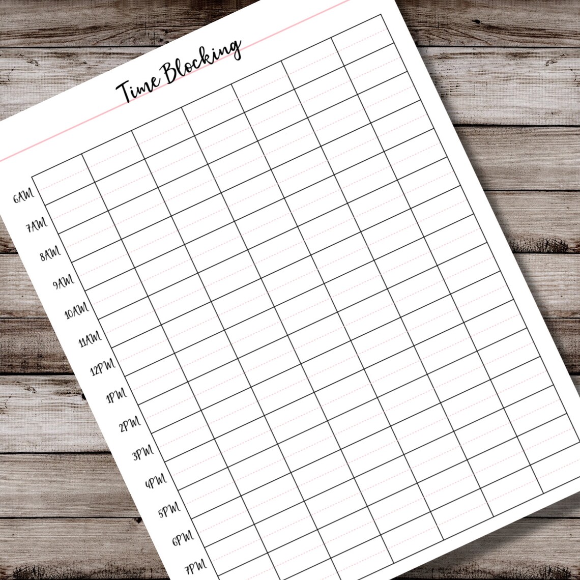 Time Blocking Printable - Etsy