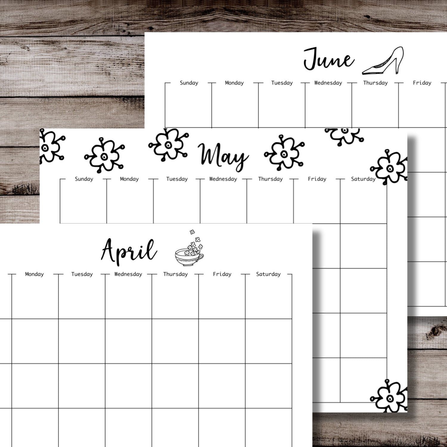 Calendar Printable - Etsy