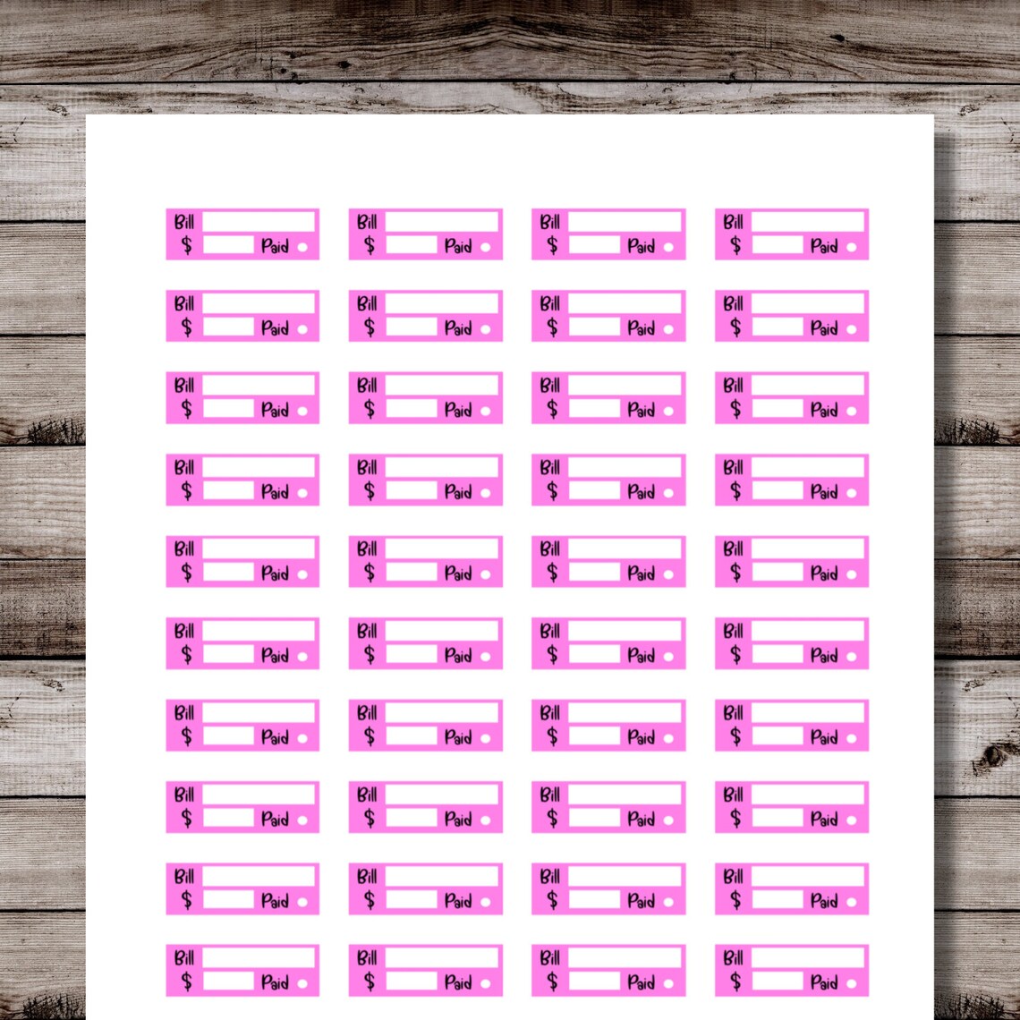 Bill Due Printable Stickers - Etsy