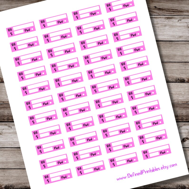 Bill Due Printable Stickers - Etsy