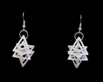 Duel Tetrahedron Earrings