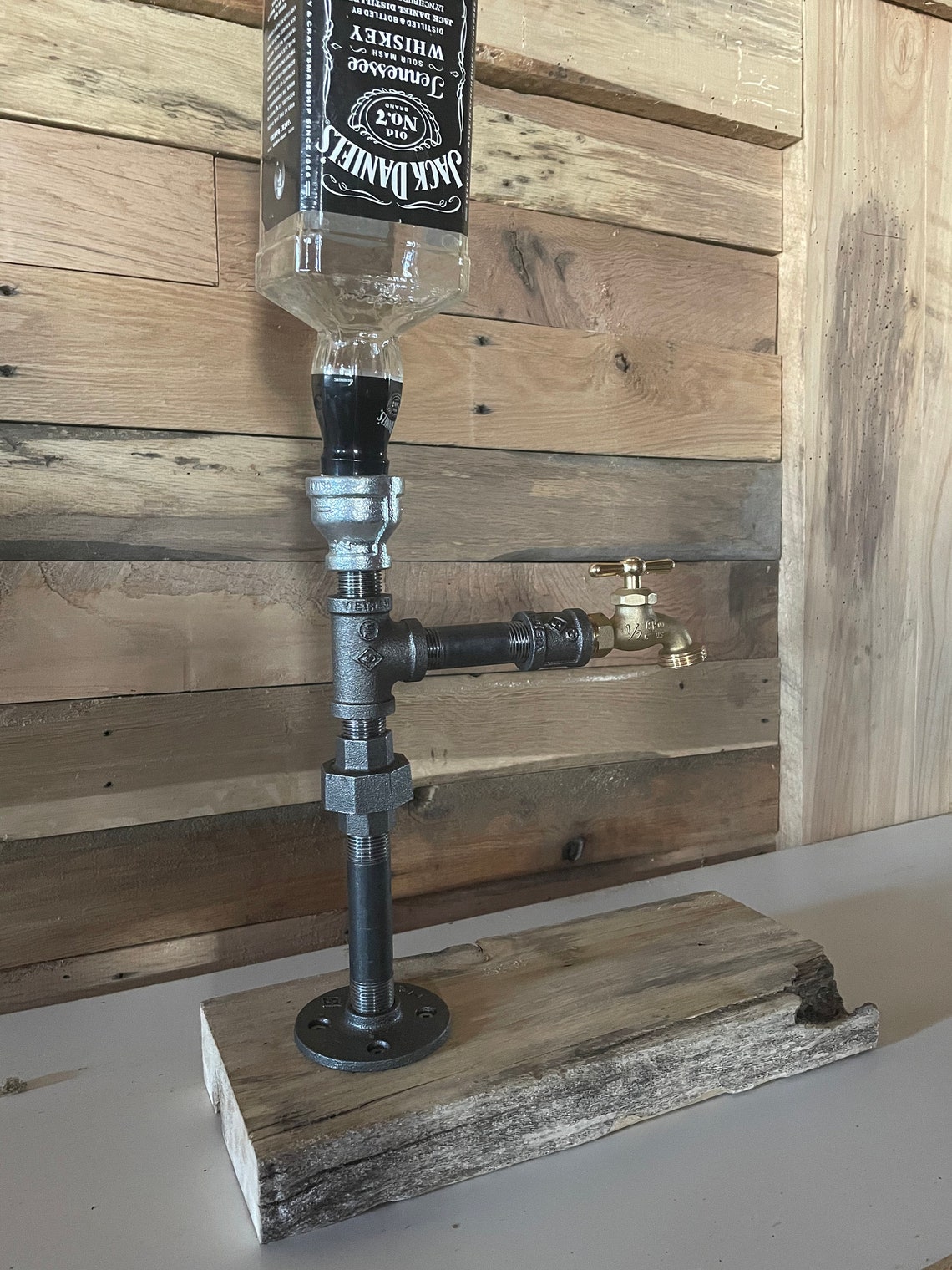 Industrial Pipe Liquor Dispenser With Union on Old Growth Etsy