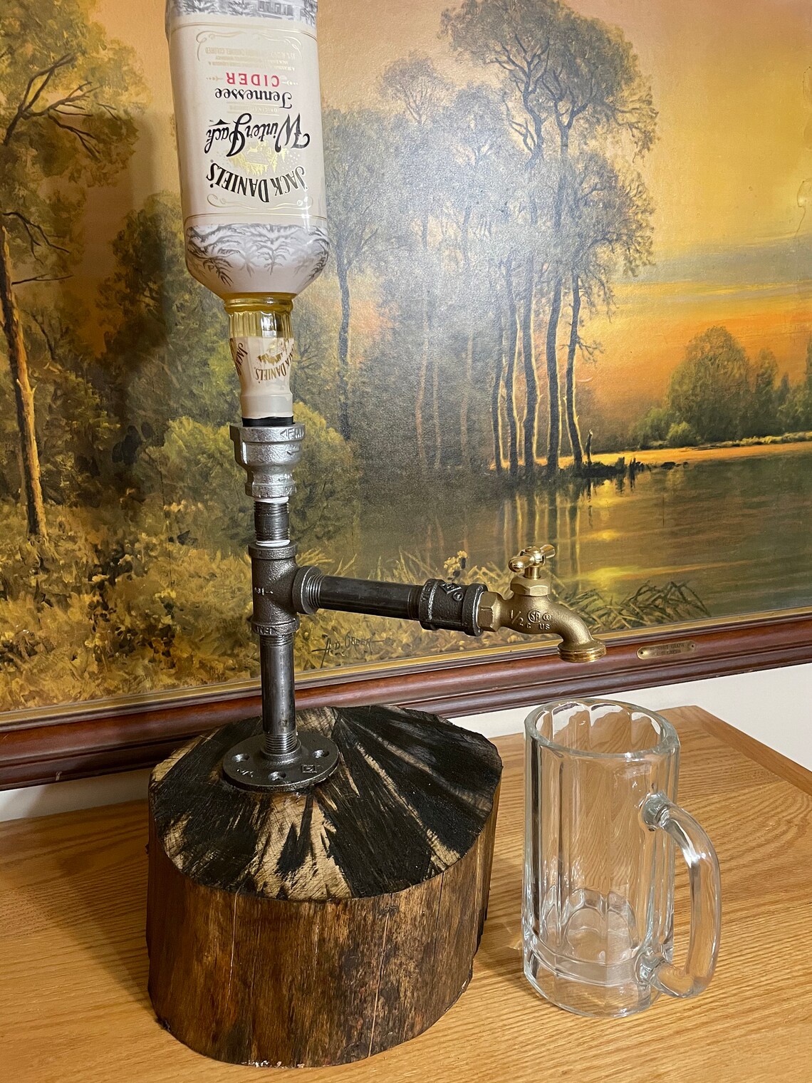 Unique Industrial Pipe Liquor Dispenser on Jumbo Sized Etsy