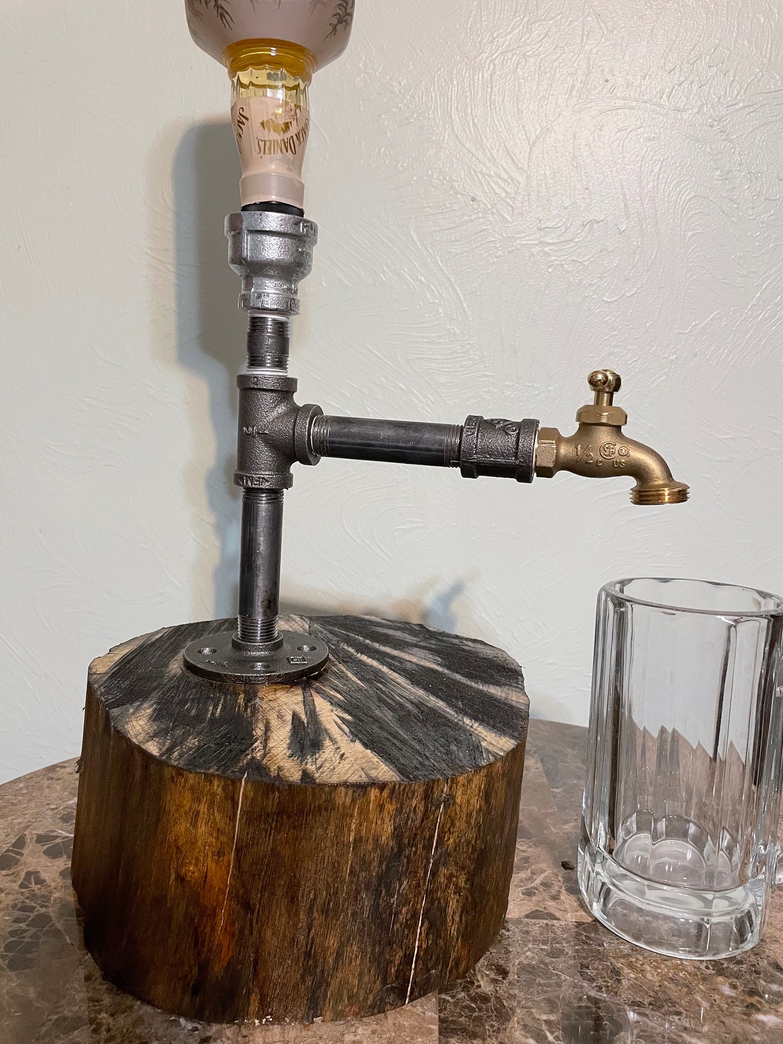 Unique Industrial Pipe Liquor Dispenser on Jumbo Sized Etsy