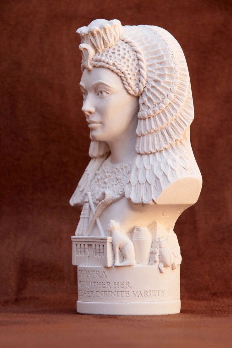 Cleopatra Bust Figurine Statue Sculpture Handmade in The UK Etsy