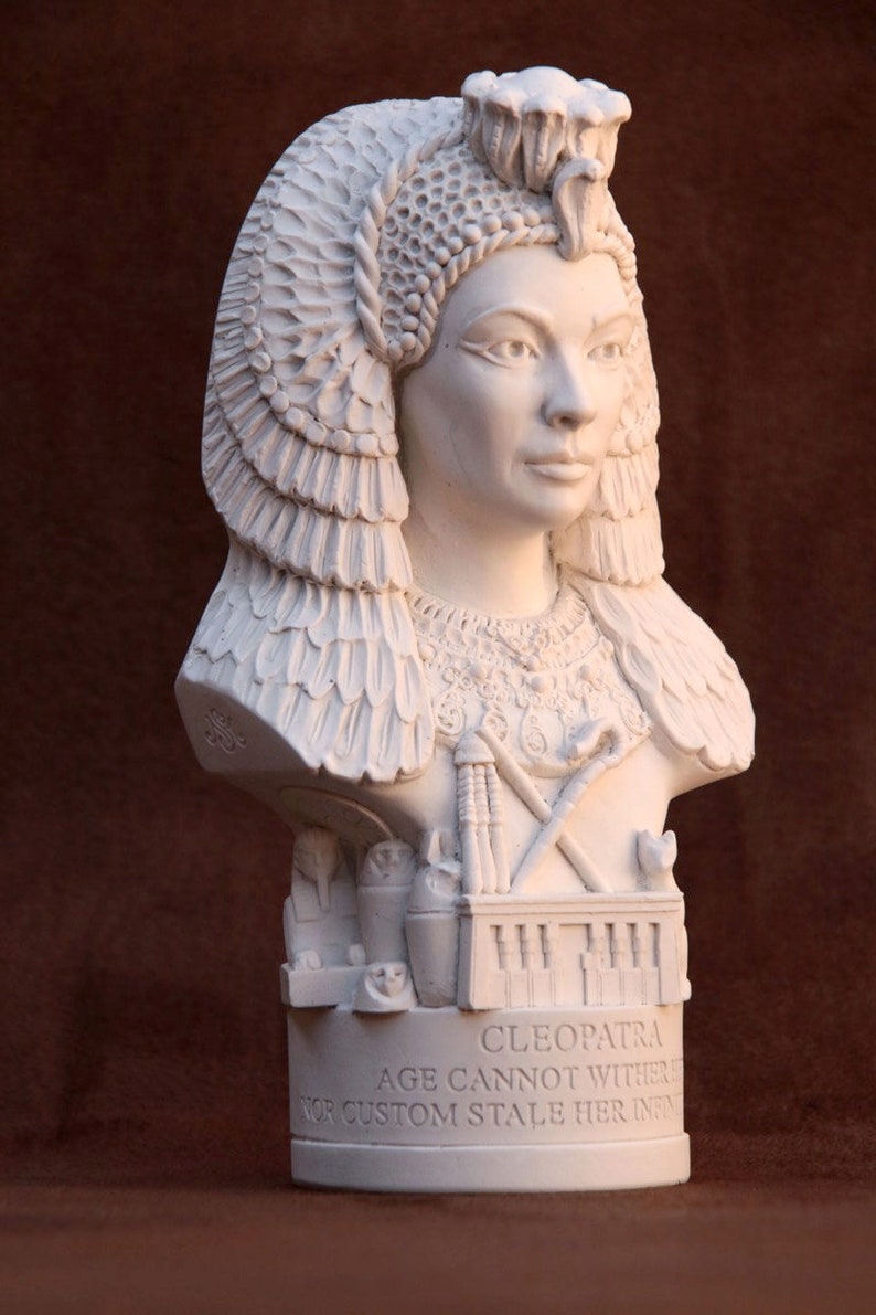 Cleopatra Bust Figurine Statue Sculpture Handmade in The UK Etsy