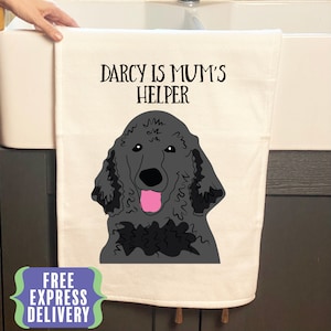 Dog Tea Towel, Personalised gift for dog lover