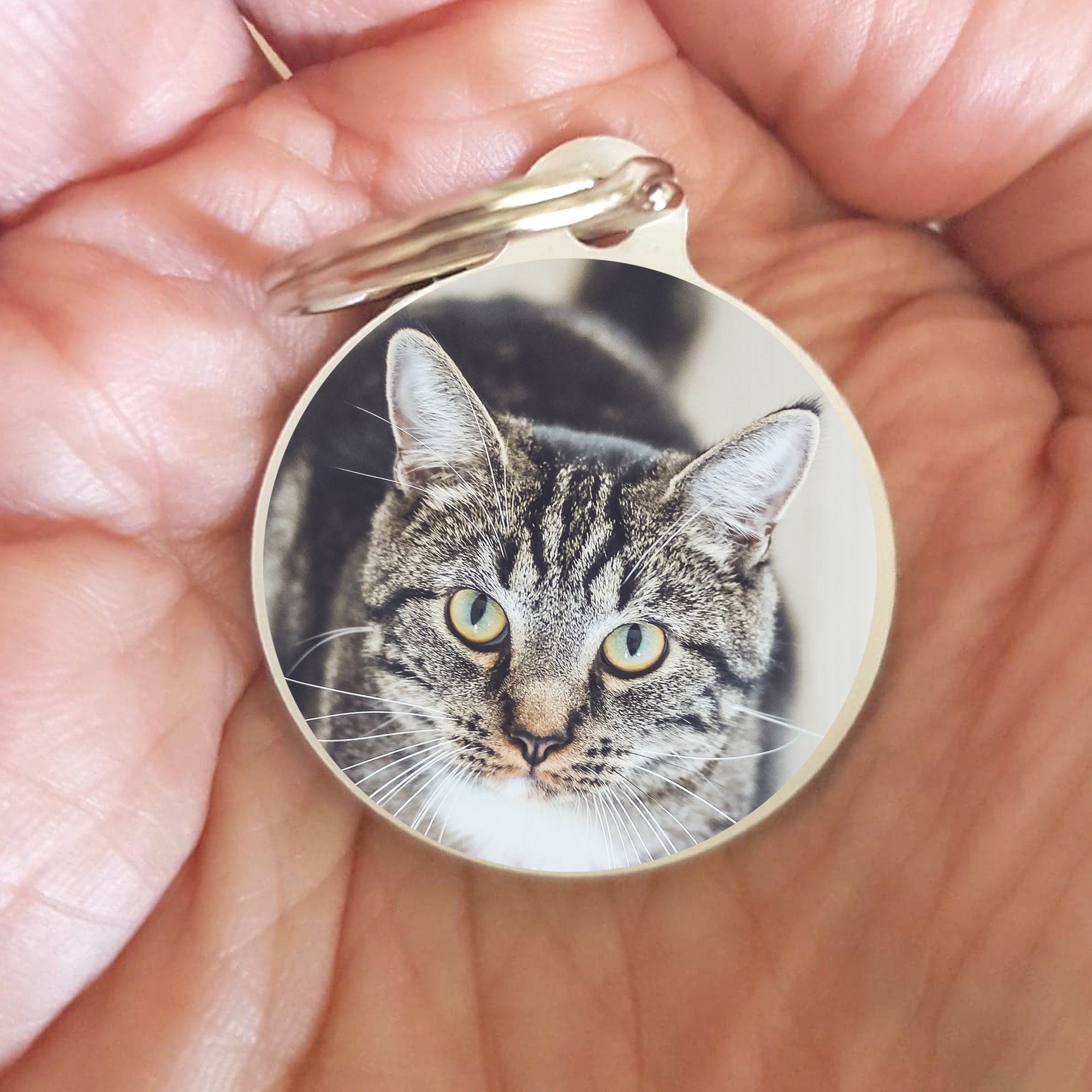 Cat Memorial Keepsake Keychain Gift Custom Printed from your Etsy
