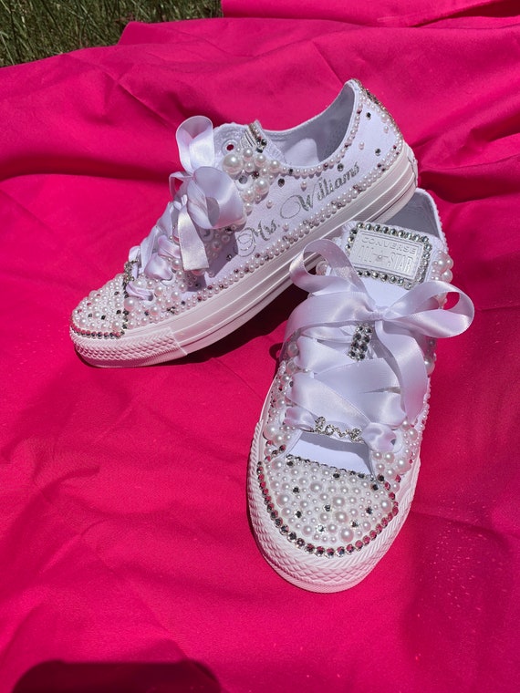 bling converse trainers