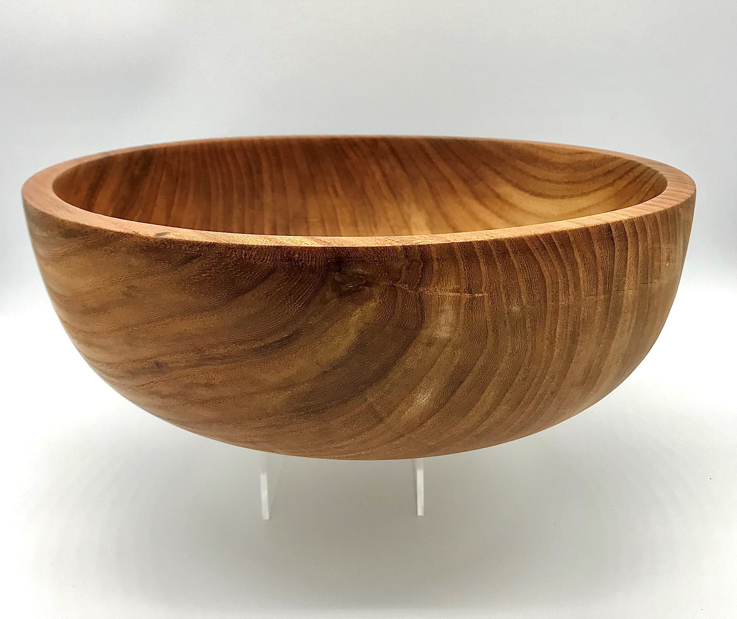 11 Inch Solid Elm Salad or Popcorn Bowl