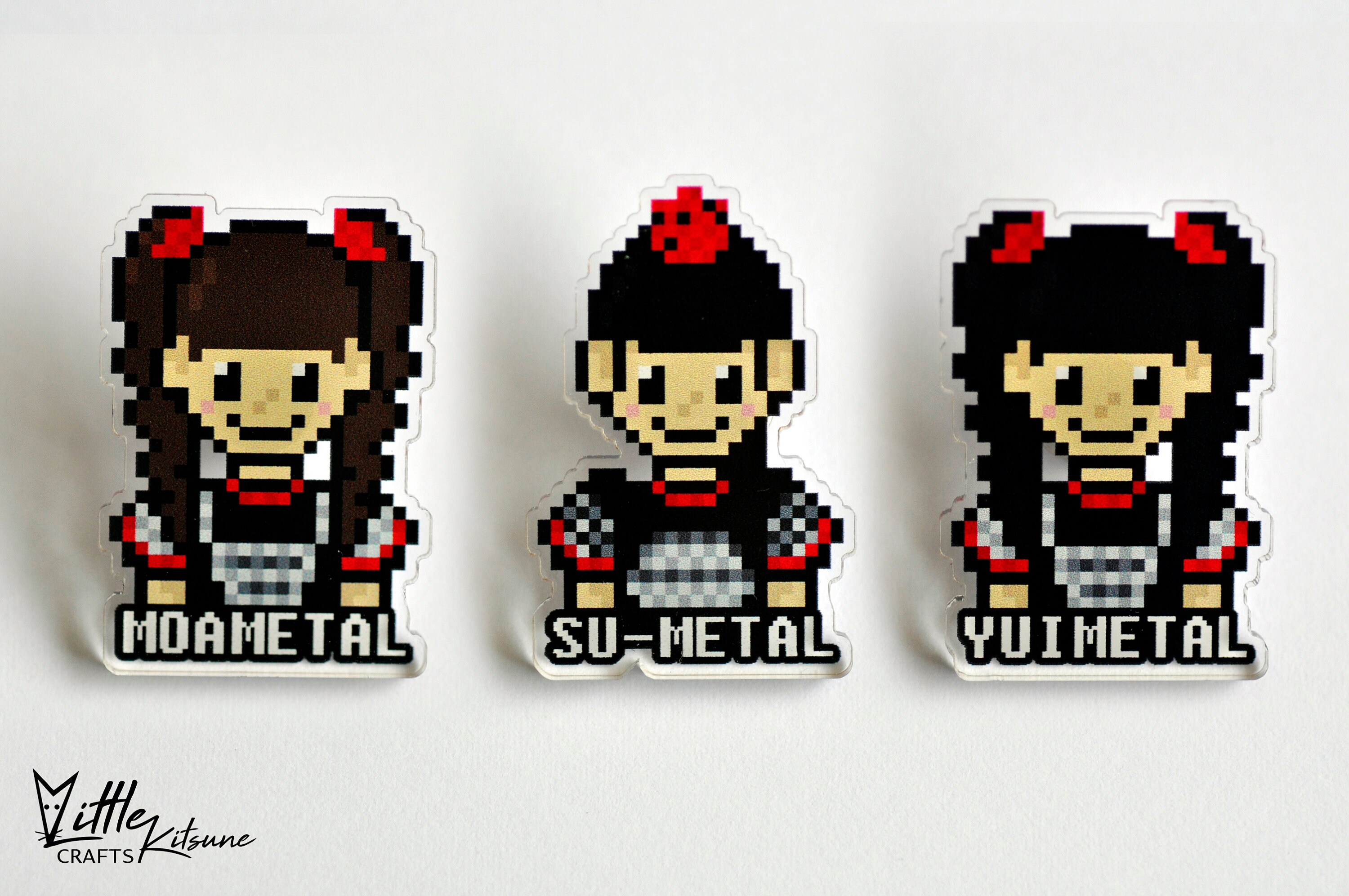Pixelmetal Classic Su Moa Or Yui 4 Cm Acrylic Pin Etsy