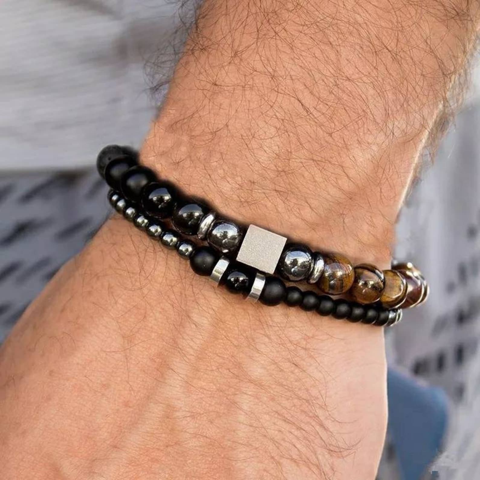 Men's Casual Bead Braclet - Etsy