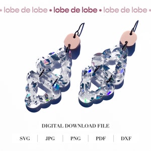 Triangle earrings dangle, Boho SVG Files, Stacked Earrings Template, Sublimation Earrings PNG, Jewelry SVG, Earring Cut File, Digital Design