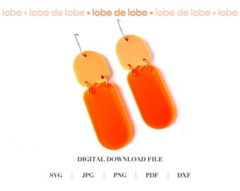 Arch Earrings SVG File: Glowforge Laser Cut Template (Digital Download)