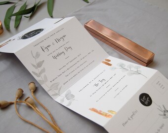 folded invitations etsy