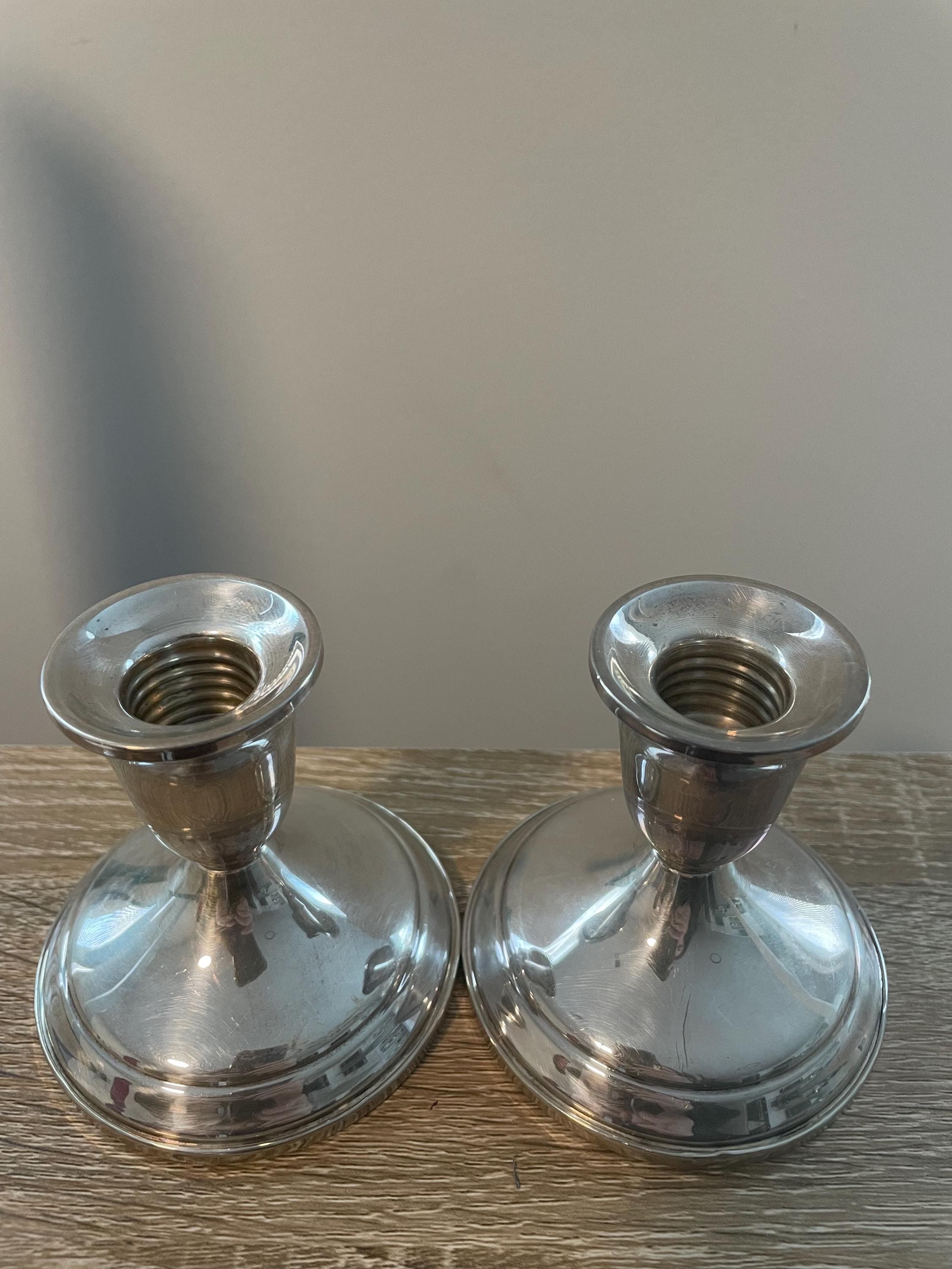 Weighted Sterling Silver Candle Holder - Etsy