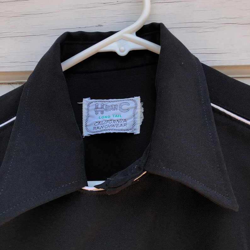 H Bar C 1970\u2019s bib western shirt