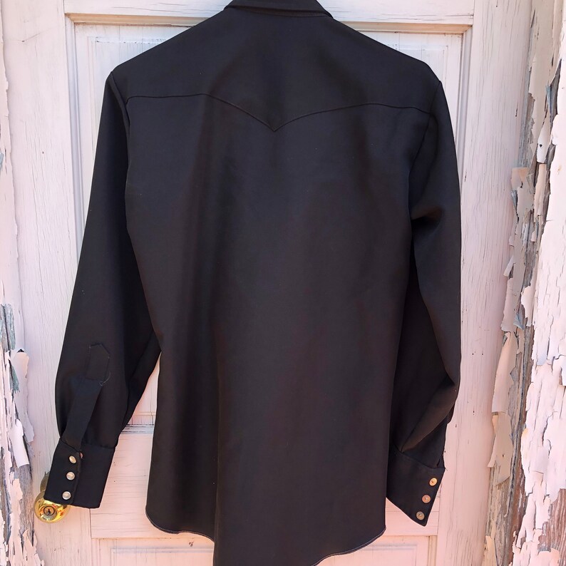 H Bar C 1970\u2019s bib western shirt
