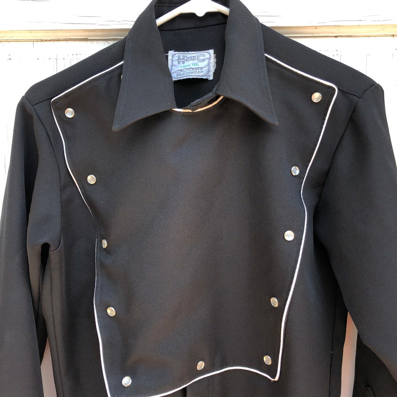 H Bar C 1970\u2019s bib western shirt