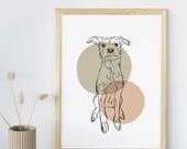 Custom Pet Drawing, Dog Line Drawing, Custom Pet Outline Drawing, Simple Pet Sketch,  Pet Outline , Pet Sketch From Photo, Pet memorial gift