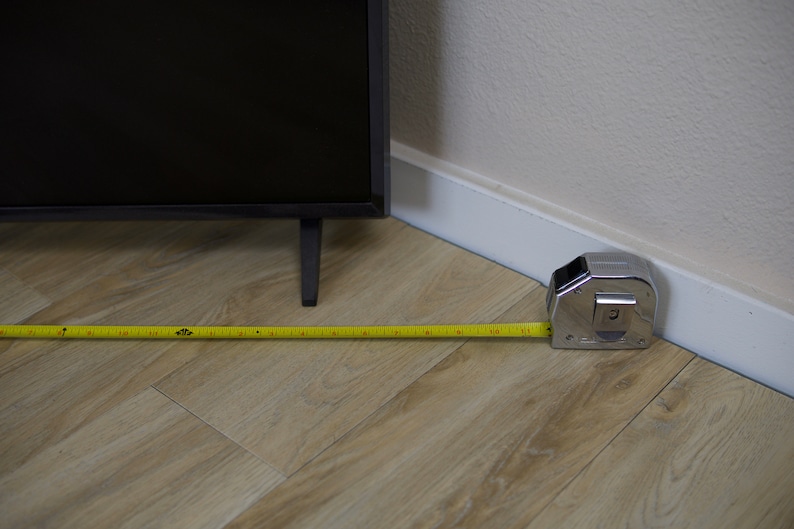 Corner TV Stand – Wood Media Console Table – Handmade with Hairpin Legs bild 6