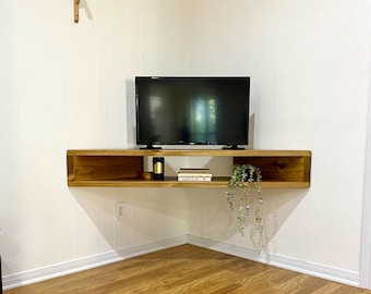 Floating Corner Tv Console Table