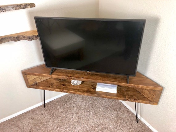 Corner Tv Media Console Table Mid Century Style Hairpin Legs Corner Tv Media Console Table Mid, Corner Media Console Table
