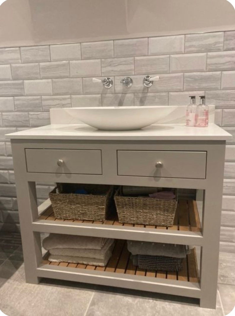 The Monkton Vanity Unit With a Quartz Worktop. Made to Order Etsy UK