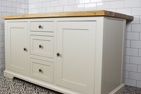 Made To Order Kitchen Island Butchers Block With Solid Oak Etsy