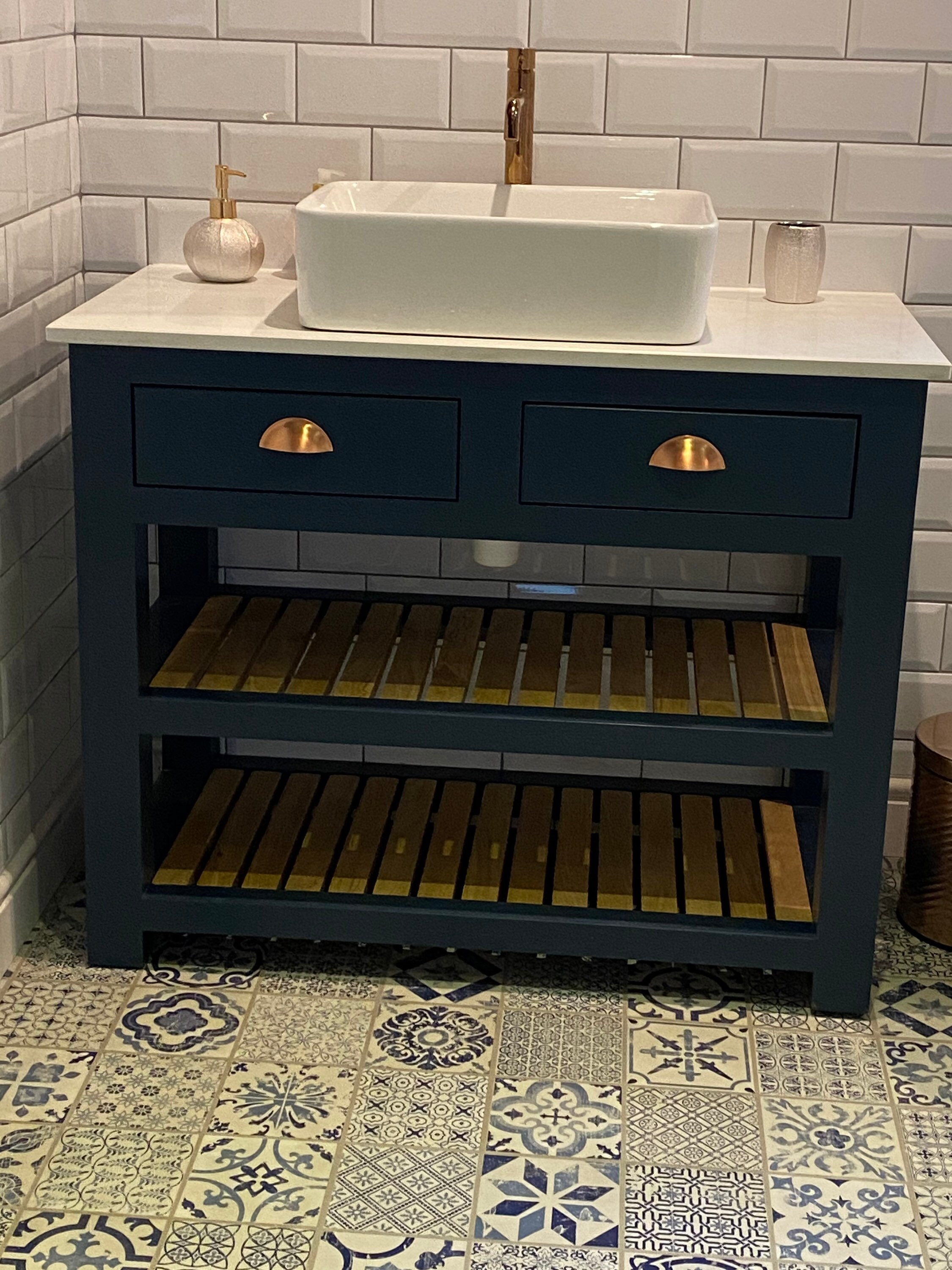 The Monkton Vanity Unit With a Quartz Worktop. Made to Order Etsy UK