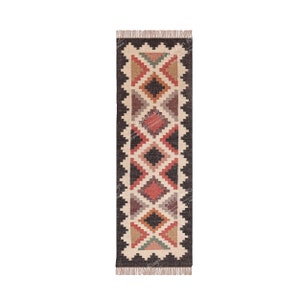 Indian Handwoven Boho Home Decor Runner Wool Kilim Jute Rug Custom Size and Color