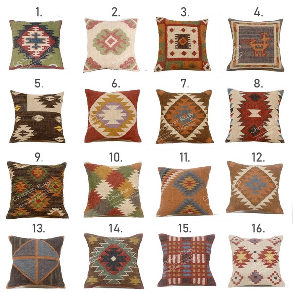 Indian Handwoven Cushion Cover Free Shipping 18x18 Home Decorative Jute Pillow Cases Kilim Jute Pillow Cases bohemian Jute pillow Covers