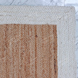 Jute Rug-Natural Jute Rug, Jute Braided Rug, Bohemian Jute Rug, Jute Area Rug, Boho Decor Rug, Jute Rug 8x10, Custom Size Rug