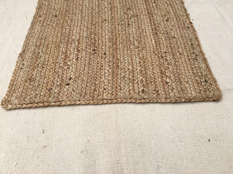 Hand Braided Square Jute Rug Area Square Rug Custom Size Etsy UK