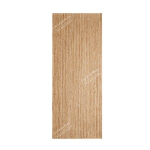 "A classic, minimalist hand-braided jute rug/runner presented in a clean, natural golden-tan color. The rectangular form is defined by a tight, vertical weave pattern, creating a subtle ribbed texture that offers an organic, versatile foundation perfect for hallways or entryways."