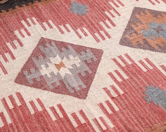 Persian handwoven kilim rug, oriental vintage rug, large kilim rug, Bessarabian kilim rugs for bedroom decor