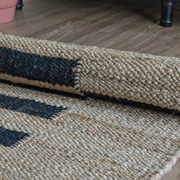 Stair Beige Runner With Black Strips, rug runners for hallway, extremely long runner rug, custom stair carpet