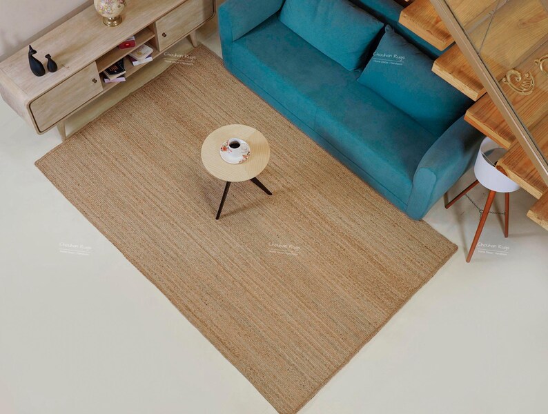 Hand Braided Jute Rug – Eco Friendly Round Area Rug, Natural Sustainable Boho Home Decor image 10