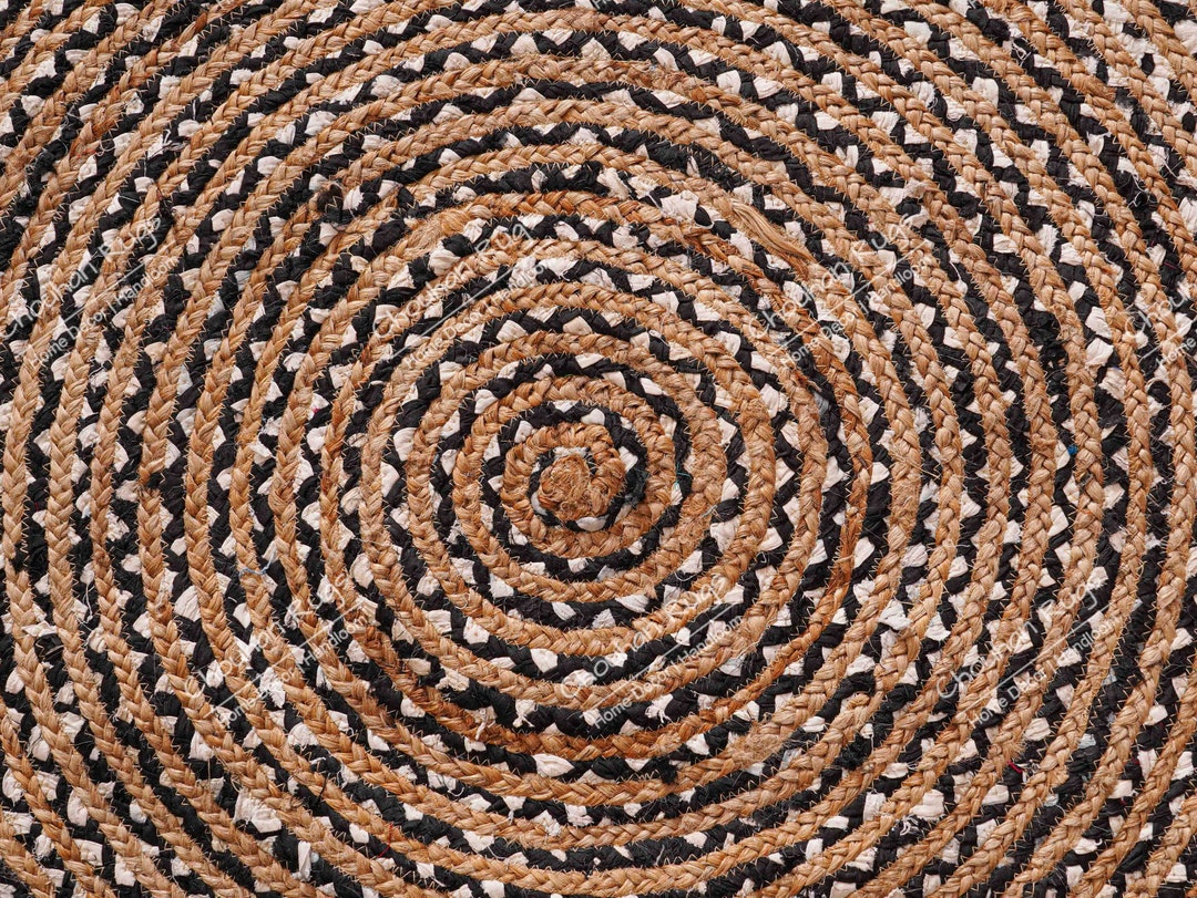 Hobby Thread Rug Vibrant Threads Hand-braided Multicolor Cotton and Jute Rugs for Home ...