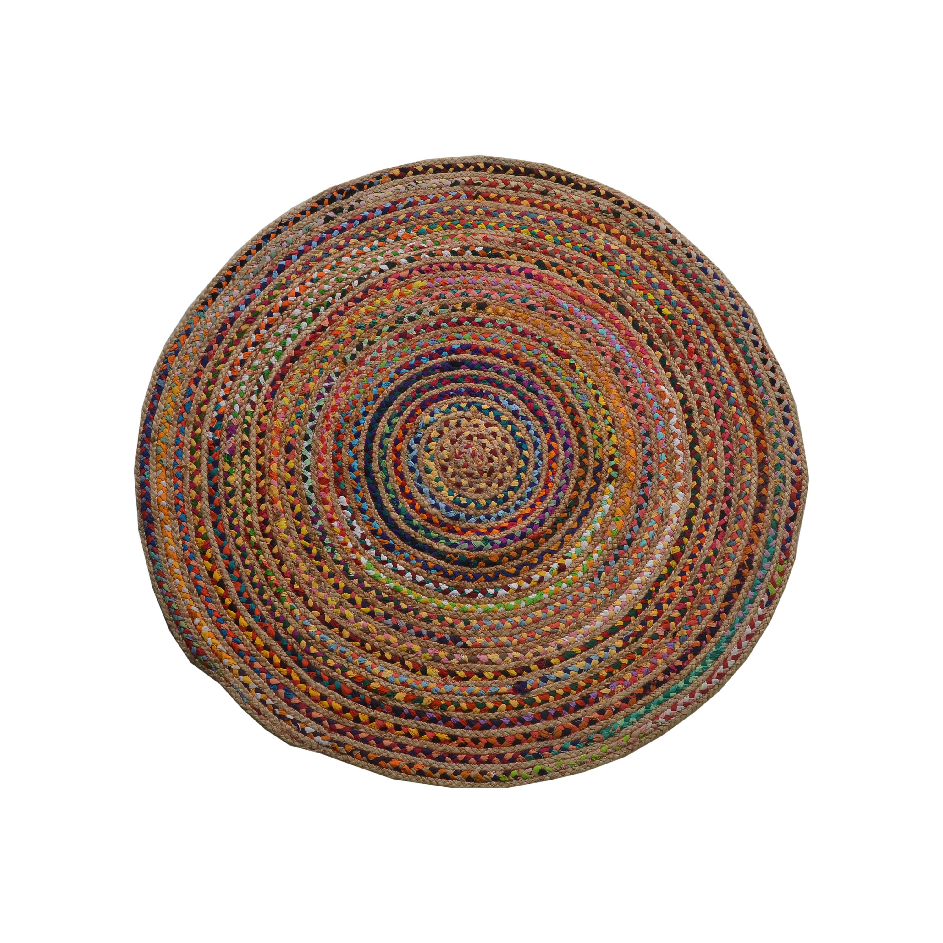 Multi Color jute Area 4x4Ft Home Decor Rugs cotton meditation Etsy