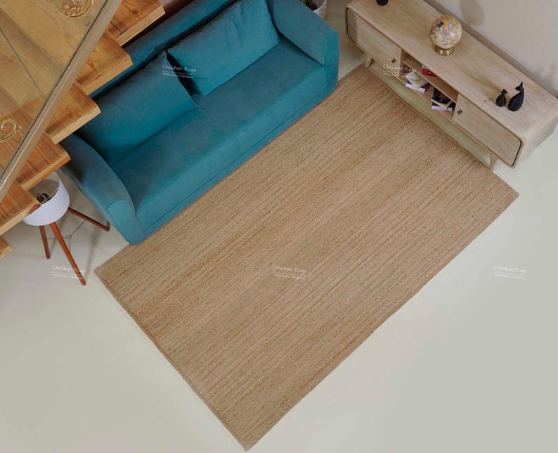 Hand Braided Jute Rug – Eco Friendly Round Area Rug, Natural Sustainable Boho Home Decor image 9