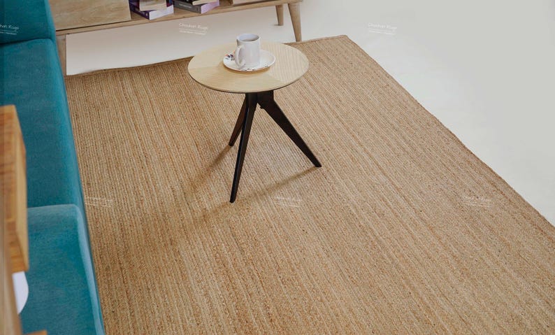 Hand Braided Jute Rug – Eco Friendly Round Area Rug, Natural Sustainable Boho Home Decor image 8