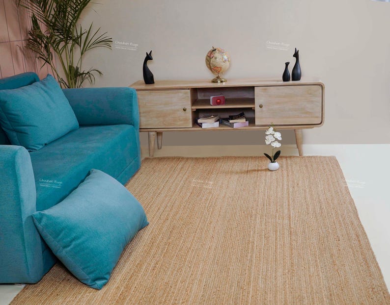 Hand Braided Jute Rug – Eco Friendly Round Area Rug, Natural Sustainable Boho Home Decor image 2