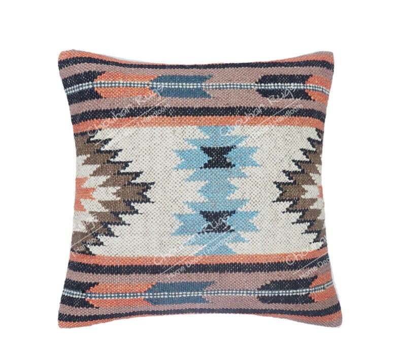 45x45cm designer jute pillowcases, Bench cushion cover, Floor cushion cover, Pure jute Pillow Cover, Handmade Christmas Gifts, Boho Pillow image 5