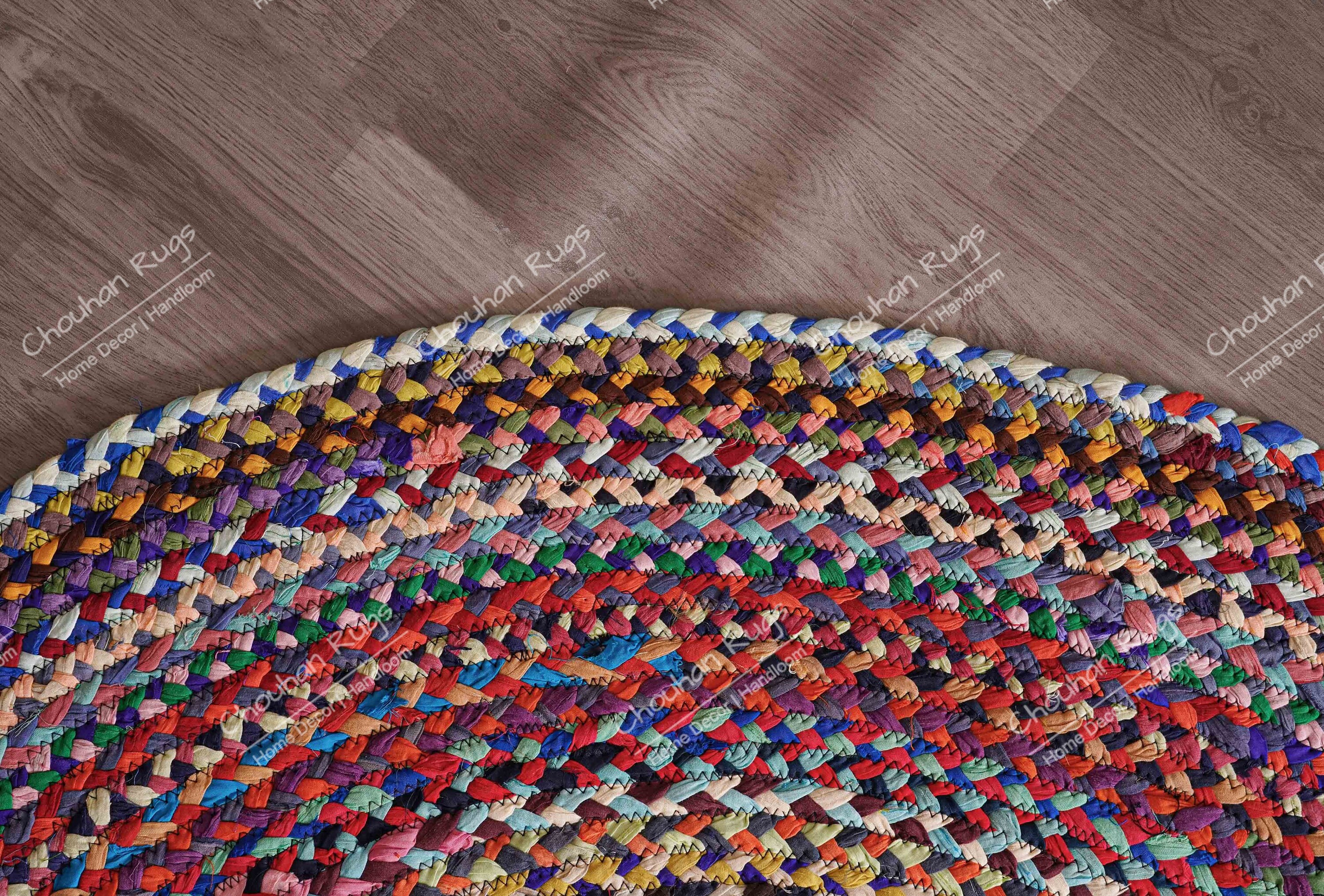 Bohemian Color Rug Bohemian Colorful Cotton Area Rugs Hand Braided Oval Rugs Multi Color ...