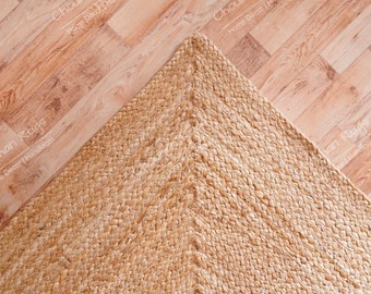 5x8 6x9 8x10 9x12 Handgefertigter Natürlicher Jute Geflochtener Rechteckiger Teppich Großer Teppich Boho Teppich Umweltfreundlicher Teppich Benutzerdefinierte Größe Teppich Wohnkultur Teppiche